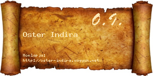 Oster Indira névjegykártya